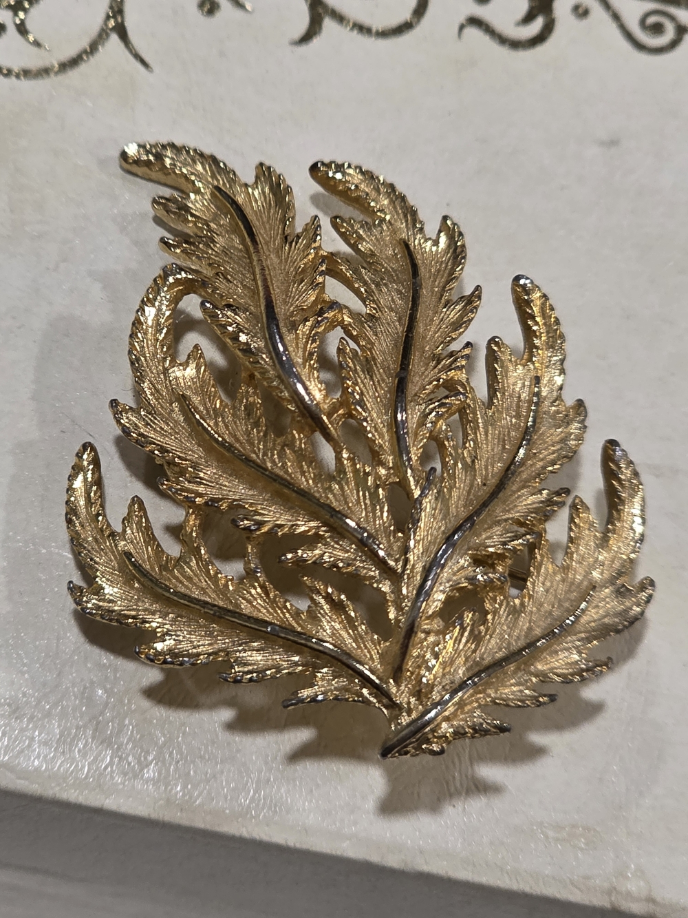 Vintage Gold-tone Leaf Brooch